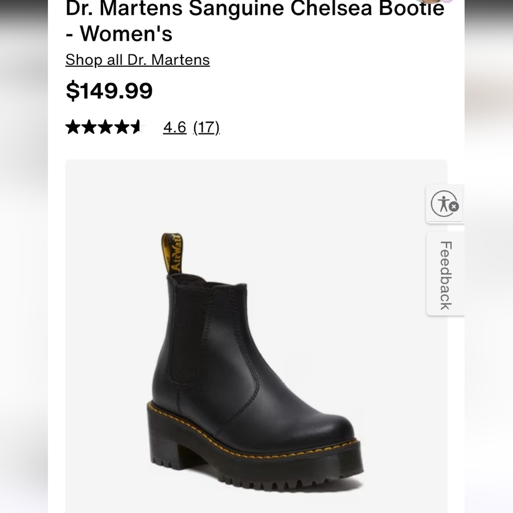Dr. Martens Black Leather Boots